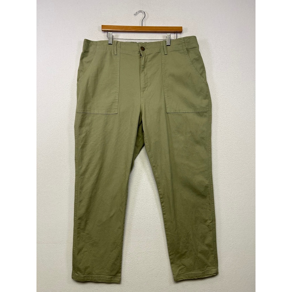 Utility Gorpcore Knox Rose Women 1X Olive Green High Rise Straight Leg Pants